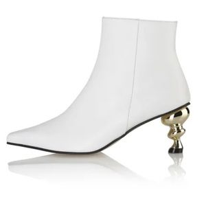 Yuul Yie White and Gold Martina Booties Sz.‎ 38.5